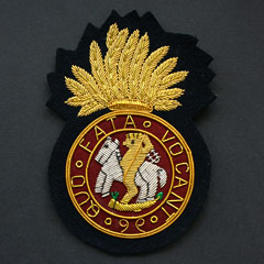 Northumberland Fusiliers Wire Blazer Badge